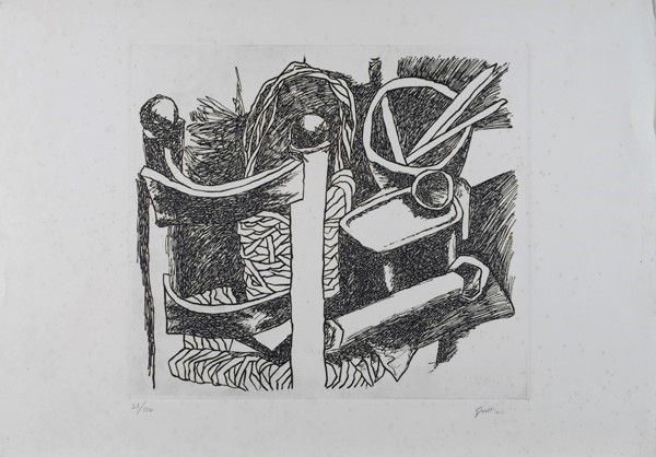 Renato Guttuso : Senza titolo  - Acquaforte - Asta ASTA A TEMPO - Autori dell'800-900, Moderni e Contemporanei, Grafica ed Edizioni - I - Galleria Pananti Casa d'Aste