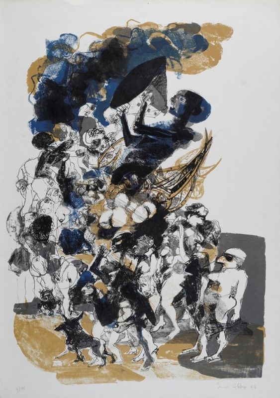 Ennio Calabria : Senza titolo  (1964)  - Serigrafia - Auction ASTA A TEMPO - Autori dell'800-900, Moderni e Contemporanei, Grafica ed Edizioni - I - Galleria Pananti Casa d'Aste