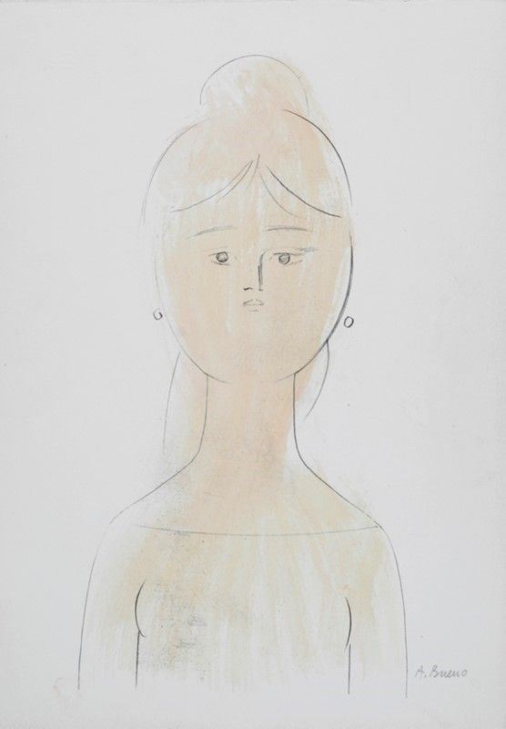 Antonio Bueno : Ragazza  - Litografia - Auction ASTA A TEMPO - Autori dell'800-900, Moderni e Contemporanei, Grafica ed Edizioni - I - Galleria Pananti Casa d'Aste
