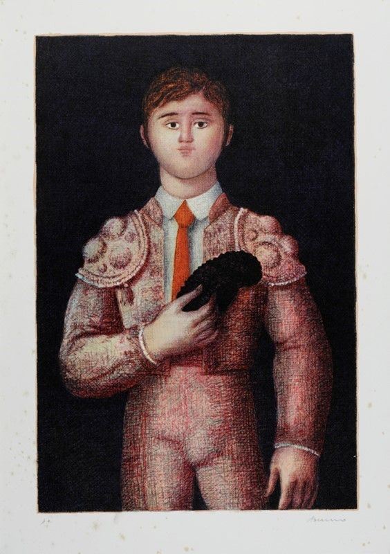 Antonio Bueno : Senza titolo  - Litografia - Asta ASTA A TEMPO - Autori dell'800-900, Moderni e Contemporanei, Grafica ed Edizioni - I - Galleria Pananti Casa d'Aste