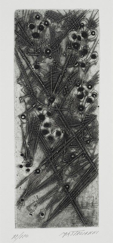 Umberto Mastroianni : Senza Titolo  - Acquaforte, acquatinta e calcografia a colori - Asta ASTA A TEMPO - Autori dell'800-900, Moderni e Contemporanei, Grafica ed Edizioni - I - Galleria Pananti Casa d'Aste