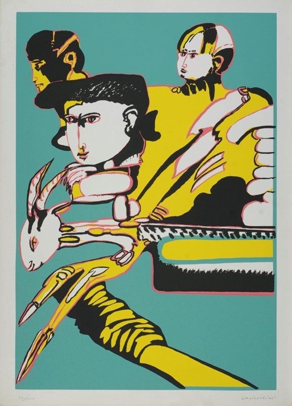 Remo Brindisi : Pastorale  - Serigrafia - Auction ASTA A TEMPO - Autori dell'800-900, Moderni e Contemporanei, Grafica ed Edizioni - I - Galleria Pananti Casa d'Aste