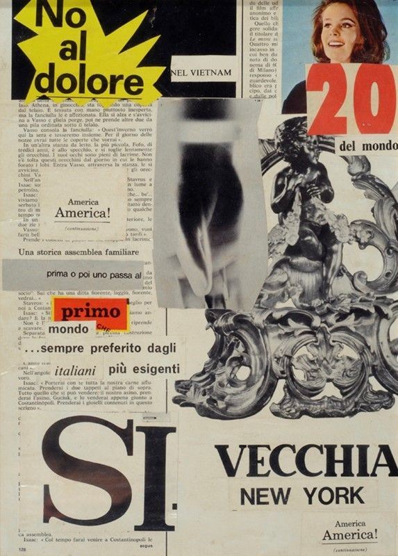 Lucia Marcucci : Vecchia New York  (1965)  - Collage - Asta Arte Moderna e Contemporanea, Grafica ed Edizioni - Galleria Pananti Casa d'Aste