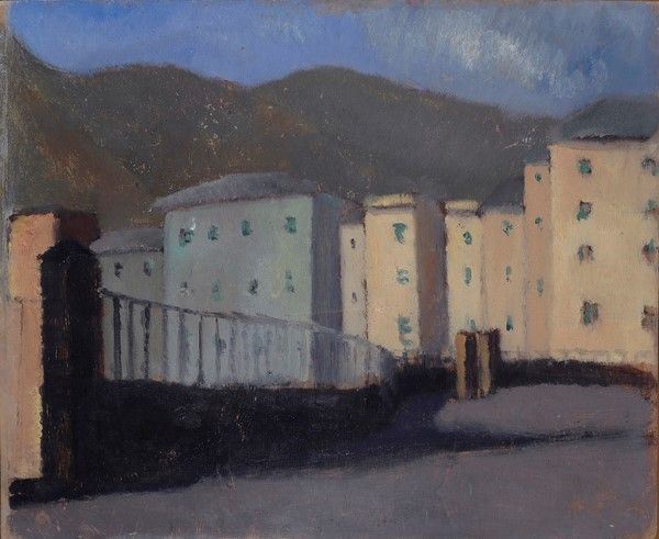 Marisa Mori : Case  - Olio su tavola - Auction Autori dell'800-900, Moderni e Contemporanei, Grafica ed Edizioni - I - Galleria Pananti Casa d'Aste