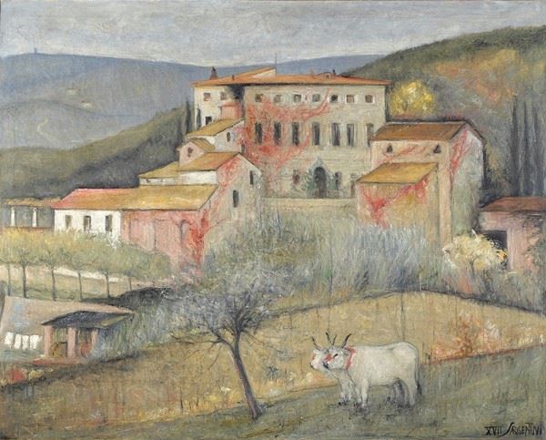Ruggero Sargentini - Paesaggio con buoi