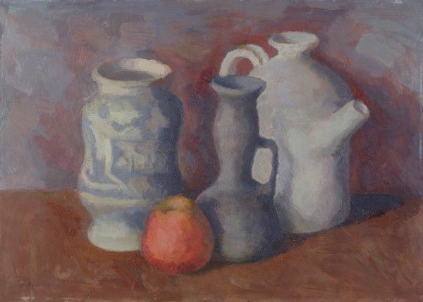 Ennio Cocchi : Natura morta  - Olio su faesite - Asta Autori dell'800-900, Moderni e Contemporanei, Grafica ed Edizioni - I - Galleria Pananti Casa d'Aste