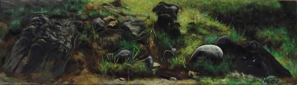 Giovanni Acci : Rocce  - Olio su tavola - Auction Autori dell'800-900, Moderni e Contemporanei, Grafica ed Edizioni - I - Galleria Pananti Casa d'Aste