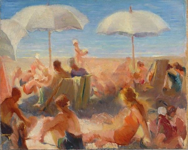 Gaetano Spinelli - Bagnanti sulla spiaggia