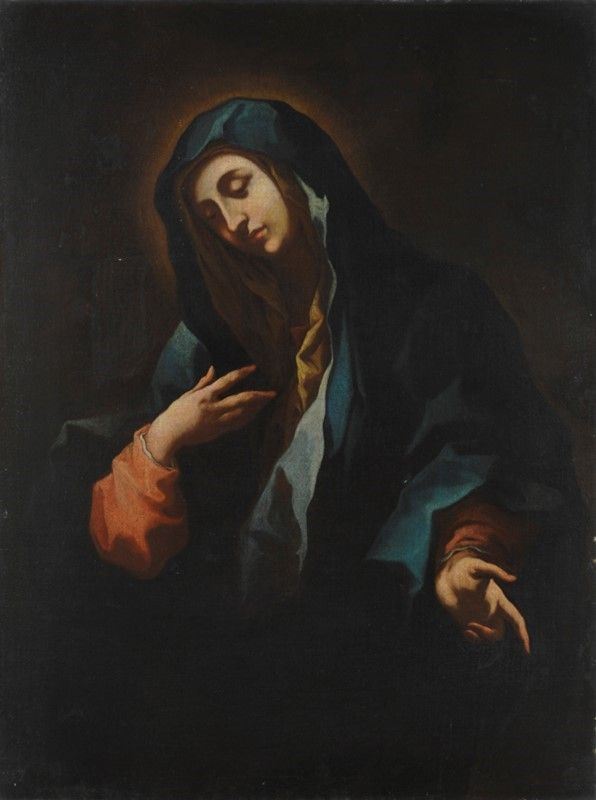 Antonio Nicola Pillori : Vergine dolente  - Olio su tela - Auction Antiquariato - mobili, dipinti e oggetti di arredo - Galleria Pananti Casa d'Aste
