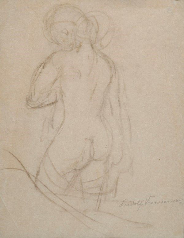 Attr. a Enrico Ludolf Verworner - Nudo di Schiena