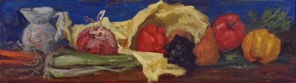 Osman Lorenzo de Scolari : Natura morta  - Olio su tela - Asta Autori dell'800-900, Moderni e Contemporanei, Grafica ed Edizioni - I - Galleria Pananti Casa d'Aste