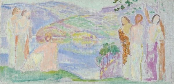 Attr. a Enrico Ludolf Verworner - Composizione con Figure