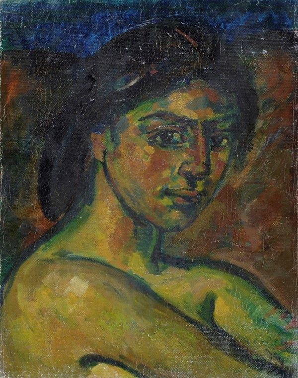 Attr. a Enrico Ludolf Verworner - Testa di ragazza