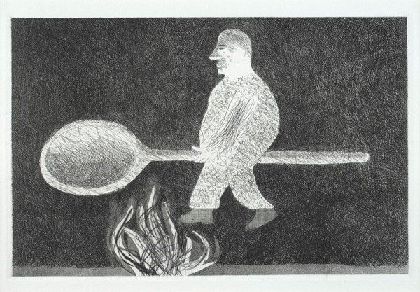 David Hockney : Senza titolo  - Acquaforte - Auction ASTA A TEMPO - Autori dell'800-900, Moderni e Contemporanei, Grafica ed Edizioni - I - Galleria Pananti Casa d'Aste