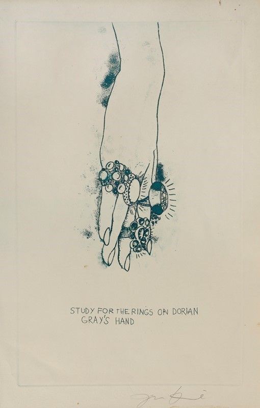 Jim Dine - Study for the rings on Dorian Gray's hand