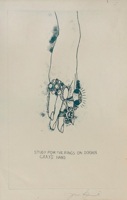Jim Dine - Study For The Rings On Dorian Gray's Hand