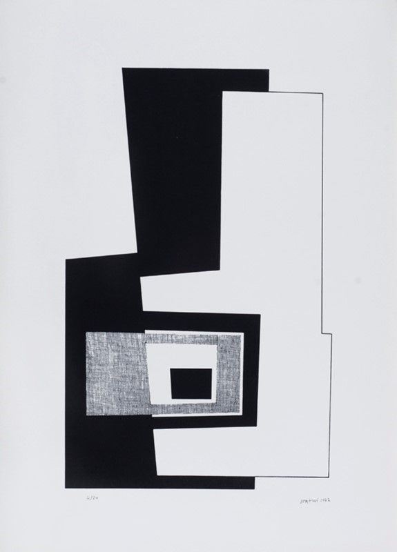 Gualtiero Nativi : Composizione  (1977)  - Litografia - Asta Autori dell'800-900, Moderni e Contemporanei, Grafica ed Edizioni - I - Galleria Pananti Casa d'Aste