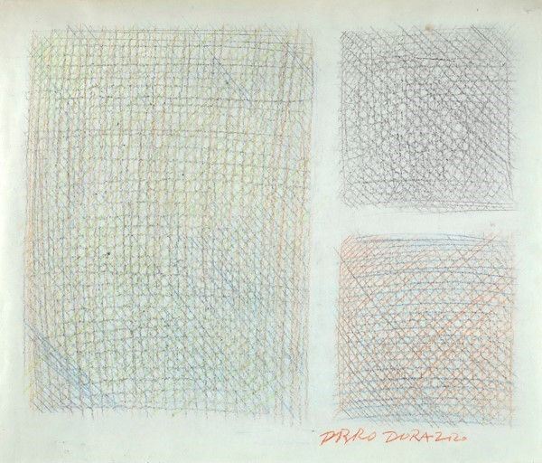 Piero Dorazio : Reticoli  (1980)  - Pastelli su carta - Asta Autori dell'800-900, Moderni e Contemporanei, Grafica ed Edizioni - I - Galleria Pananti Casa d'Aste