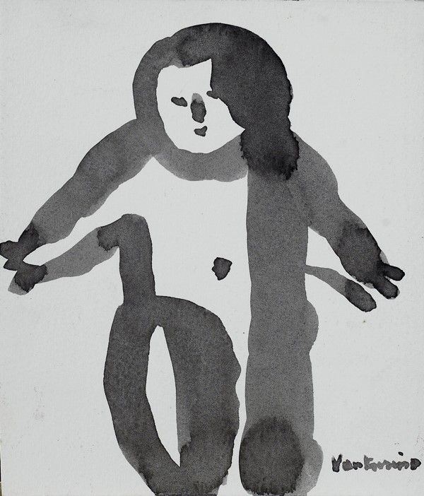 Venturino Venturi : Bambino  - Acquerello su carta - Auction ASTA A TEMPO - Autori dell'800-900, Moderni e Contemporanei, Grafica ed Edizioni - I - Galleria Pananti Casa d'Aste