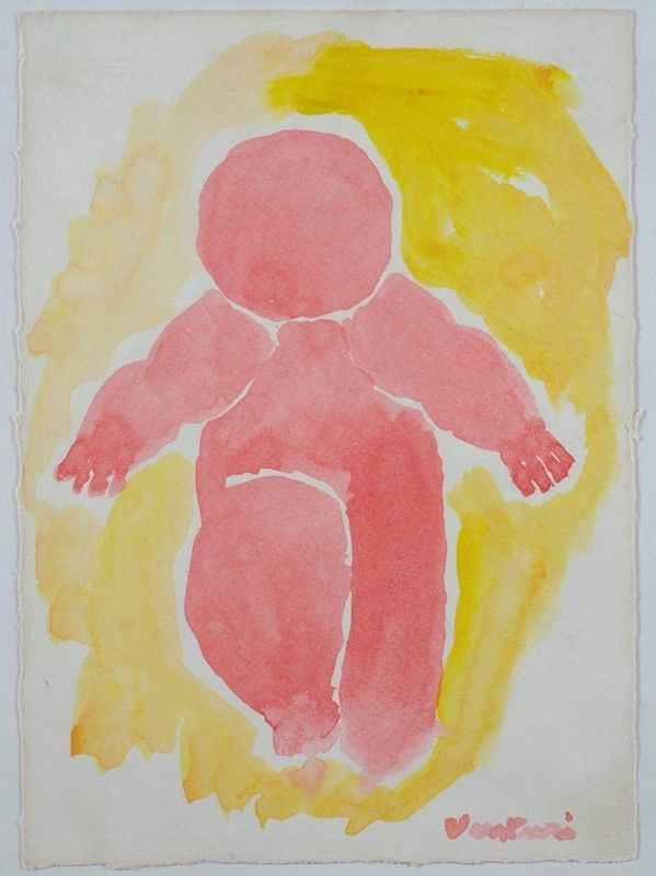 Venturino Venturi : Bambino  - Acquerello su carta - Asta ASTA A TEMPO - Autori dell'800-900, Moderni e Contemporanei, Grafica ed Edizioni - I - Galleria Pananti Casa d'Aste