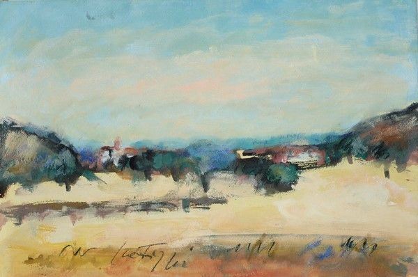 Sergio Scatizzi : Paesaggio  - Acquerello su carta - Auction ASTA A TEMPO - Autori dell'800-900, Moderni e Contemporanei, Grafica ed Edizioni - I - Galleria Pananti Casa d'Aste