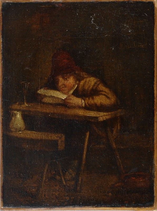 Scuola Olandese, XIX sec. - La lettura