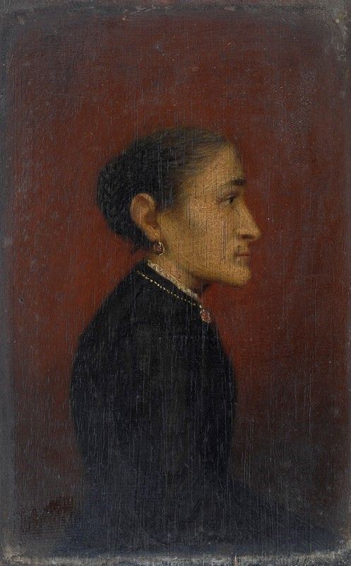 Anonimo, XIX sec. - Donna di profilo