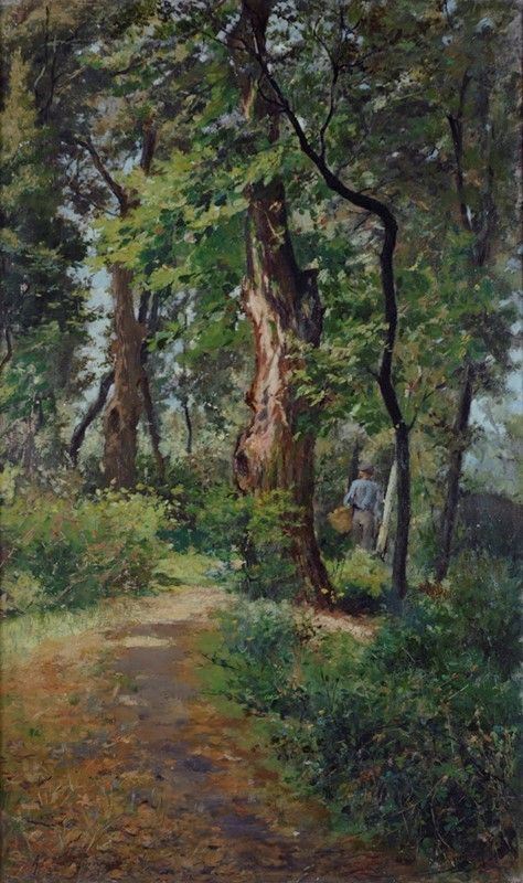 Adolfo Tommasi - Paesaggio con figura