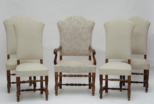Una poltrona e cinque sedie  - Asta Antiquariato - mobili, dipinti e oggetti di arredo - Galleria Pananti Casa d'Aste
