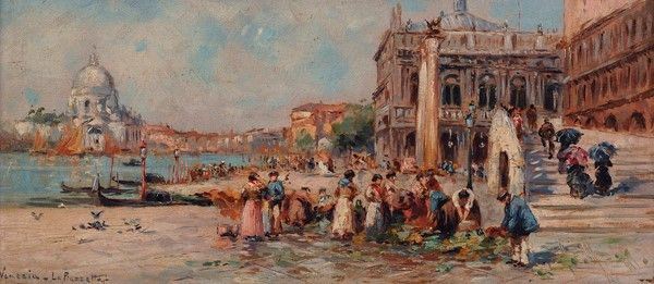 Anonimo, XIX Sec. - La Piazzetta a Venezia