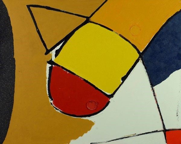 Walter Fusi : Senza titolo  - Tecnica mista su tela - Asta Autori dell'800-900, Moderni e Contemporanei, Grafica ed Edizioni - Galleria Pananti Casa d'Aste