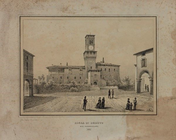 Alberto Pasini - Cartella di Sedici Litografie dei Castelli di Parma e Piacenza