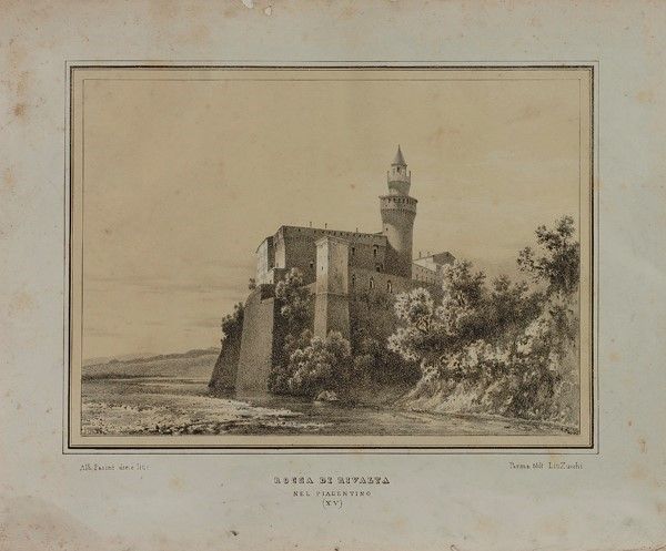 Alberto Pasini - Cartella di Sedici Litografie dei Castelli di Parma e Piacenza