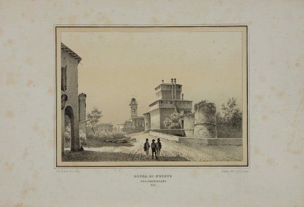 Alberto Pasini - Cartella di Sedici Litografie dei Castelli di Parma e Piacenza