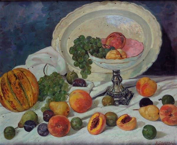 Enrico Corazzi - Natura morta con frutta