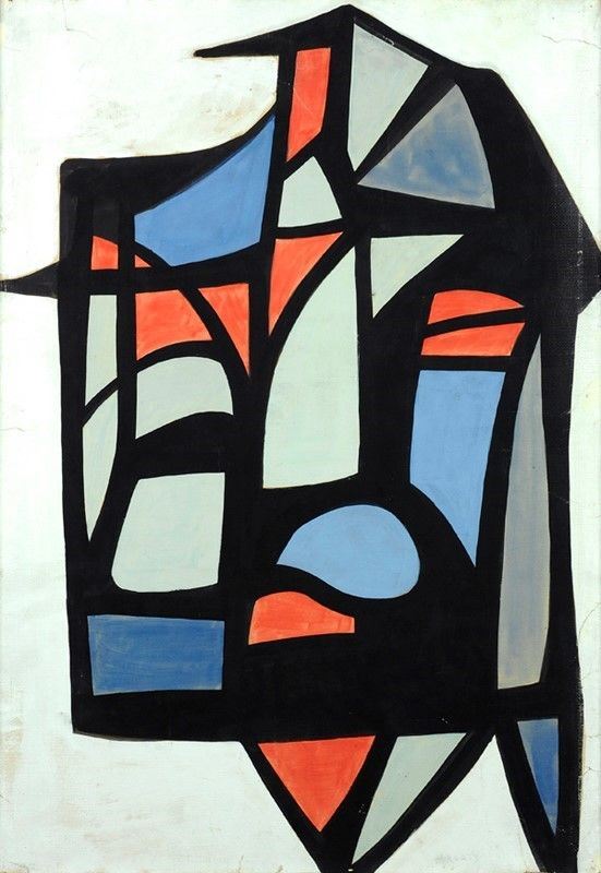 Giulio Turcato : Composizione  (anni '40)  - Tempera su carta riportata su tela - Auction Autori dell'800-900, Moderni e Contemporanei, Grafica ed Edizioni - Galleria Pananti Casa d'Aste