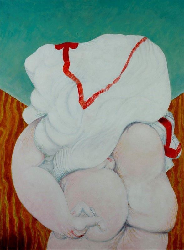 Arturo Carmassi : Bagnante patafisica  (1973)  - Olio su tela - Asta Autori dell'800-900, Moderni e Contemporanei, Grafica ed Edizioni - Galleria Pananti Casa d'Aste