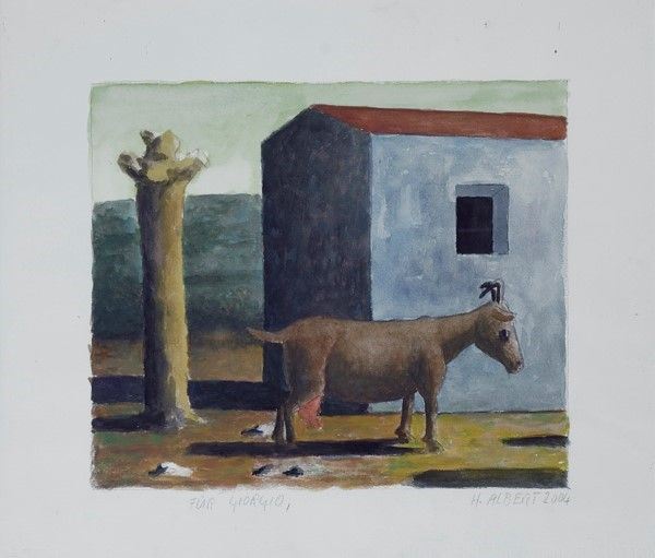 Albert Hermann : Senza titolo  (2004)  - Matita e acquerello su carta - Asta Autori del XIX e XX sec. - I - Galleria Pananti Casa d'Aste