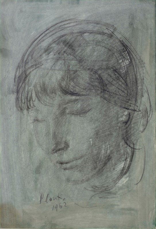Primo Conti : Ritratto  (1962)  - cm. 31x20 - Auction Autori dell'800-900, Moderni e Contemporanei, Grafica ed Edizioni - Galleria Pananti Casa d'Aste