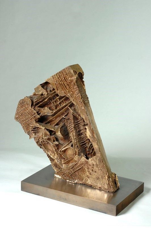 Arnaldo Pomodoro : Studio  (1961)  - Bronzo - Asta Autori dell'800-900, Moderni e Contemporanei, Grafica ed Edizioni - Galleria Pananti Casa d'Aste