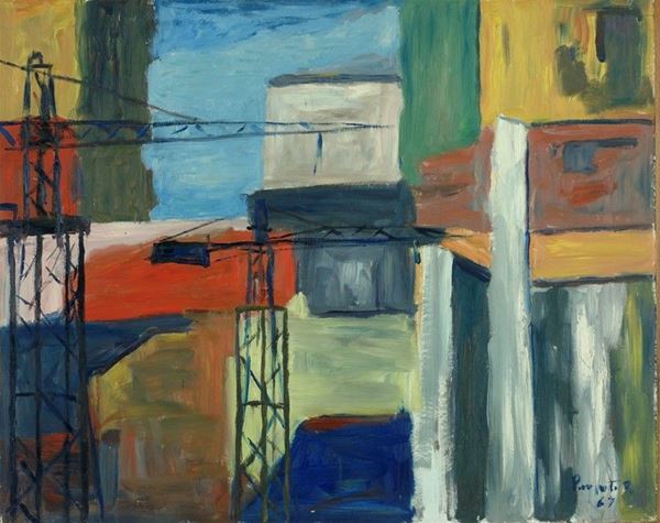 Remo Pinzuti : Senza titolo  (1967)  - Olio su faesite - Auction AUTORI DEL XIX E XX SEC - Galleria Pananti Casa d'Aste