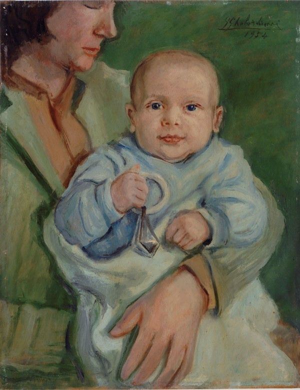 Giulio Ghelarducci : Il piccolo Tiziano  (1954)  - Olio su tavola - Asta AUTORI DEL XIX E XX SEC - Galleria Pananti Casa d'Aste