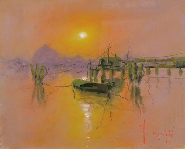 Aldo Mazzi - Barca ormeggiata