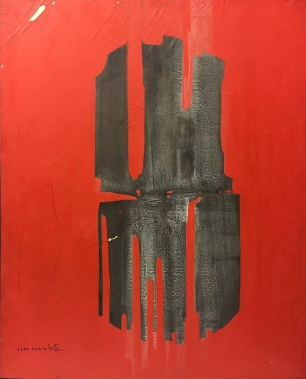Jean Mario Berti : Senza titolo  - Tecnica mista su tela - Asta ARTE MODERNA E CONTEMPORANEA - Galleria Pananti Casa d'Aste