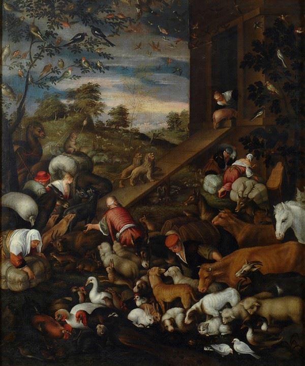 Leandro Bassano - L'ingresso degli animali nell'Arca di Noè