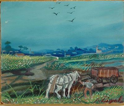 Paesaggio con Cavallo e Contadino