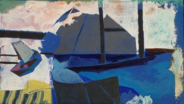 Eugenio Pardini : Groviglio Marinaro  - Affresco su cartone - Asta Antiquariato - mobili, dipinti e oggetti di arredo - I - Galleria Pananti Casa d'Aste