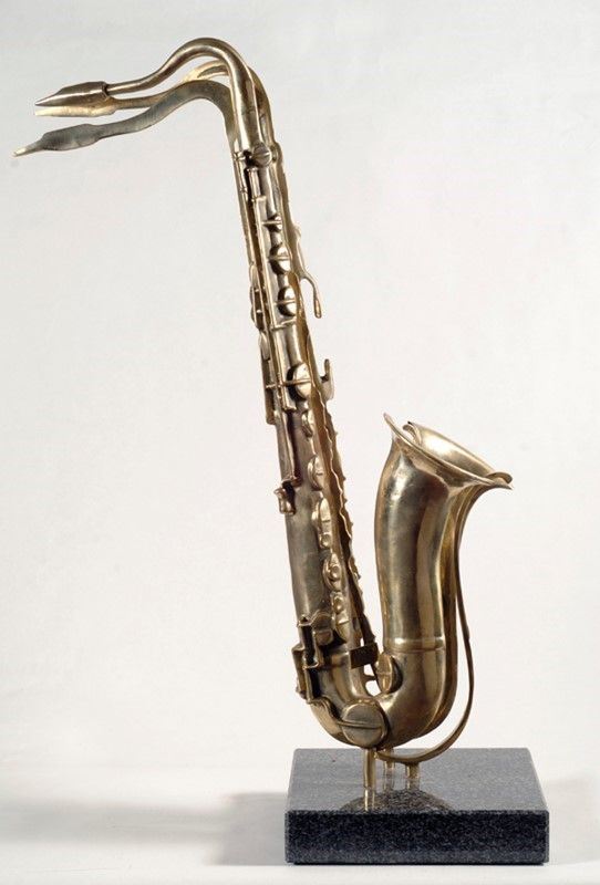 Fernandez Arman : Saxophone  (1984)  - Bronzo dorato - Asta Autori Moderni e Contemporanei, Grafica ed Edizioni - Galleria Pananti Casa d'Aste