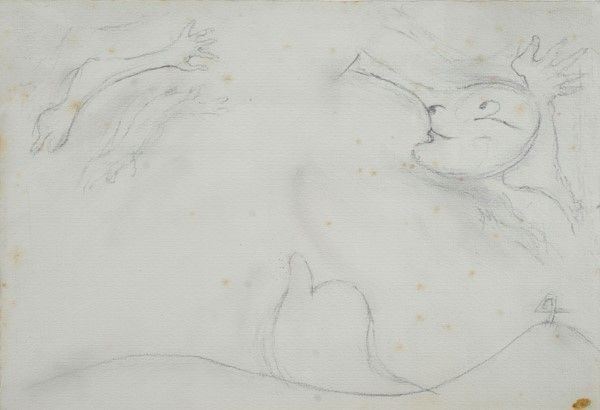 Osvaldo Licini : Senza titolo  - Matita su carta - Asta Autori Moderni e Contemporanei, Grafica ed Edizioni - Galleria Pananti Casa d'Aste