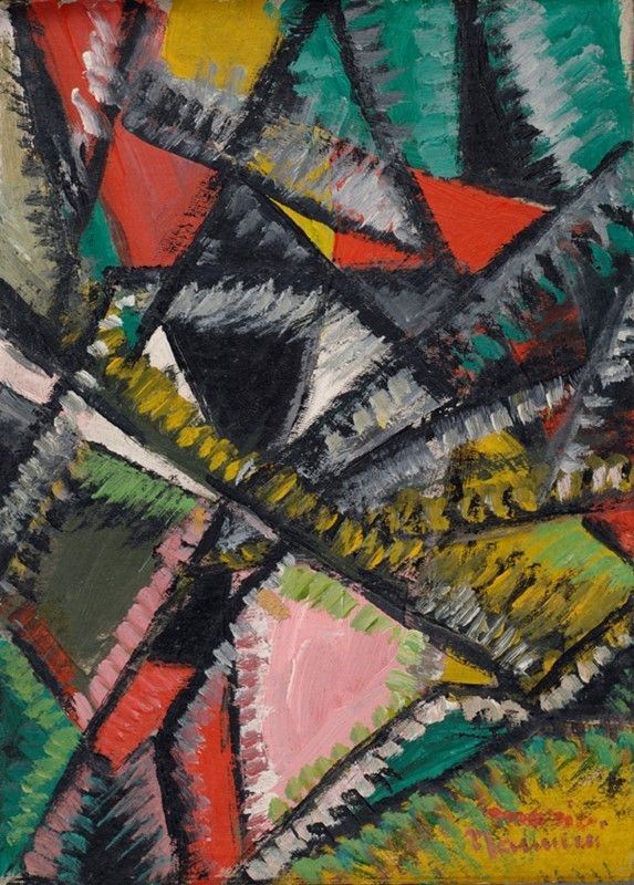 Mario Nannini : Futurista  - Olio su cartone - Auction Antiquariato - mobili, dipinti e oggetti di arredo - I - Galleria Pananti Casa d'Aste